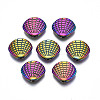 Rack Plating Rainbow Color Alloy Beads PALLOY-S180-364-1
