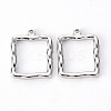 Non-Tarnish 304 Stainless Steel Open Back Bezel Pendants X-STAS-T052-24P-1