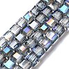 Electroplate Glass Beads Strands EGLA-H108-01A-AB11-1