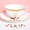 Heart Alloy Enamel Charms ENAM-PH0001-13-3