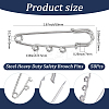 50Pcs Steel Heavy Duty Safety Brooch Pins DIY-SC0033-19-2