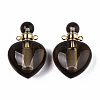 Natural Smoky Quartz Pendants G-T131-16B-2