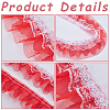 10M Polyester Flower Lace Ribbon with Paillettes OCOR-GF0003-34A-6