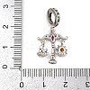 Brass Colorful Rhinestone European Dangle Charms LS-KK-P324-07P-3