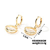 Fashionable Ring Brass Cubic Zirconia Hoop Earrings for Women GD5686-1-1
