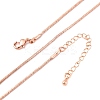 Brass Snake Chains Necklaces for Women NJEW-D302-14RG-2
