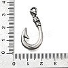 Non-Tarnish 304 Stainless Steel Hook Clasps STAS-C109-04AS-3