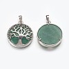 Natural Green Aventurine Pendants G-E449-C04-2