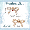 Detachable Alloy Rhinestone Shoe Buckle Clips AJEW-WH0270-311G-2