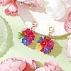 Hydrangea Flower Acrylic Pendant Decoration HJEW-TA00294-2