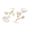 304 Stainless Steel Shell Shape Dangle Earrings EJEW-JE06382-01-4