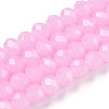 Baking Paint Imitation Jade Glass Bead Strands X-DGLA-A034-J4MM-A44-1