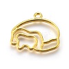 Zinc Alloy Open Back Bezel Pendants PALLOY-WH0036-18G-1