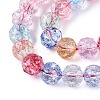 Crackle Transparent Glass Beads Strands GLAA-N063-10mm-01-4