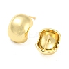 Rack Plating Brass Half Round Stud Earrings EJEW-F326-24G-2