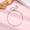 Brass Cable Chain Bracelets for Women BJEW-G735-20P-1