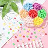 1302Pcs 7 Colors Flat Round Handmade Polymer Clay Beads CLAY-CJ0001-72-6
