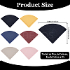 12Pcs 6 Colors PU Leather Fan Bookmarks AJEW-CL0002-09-2