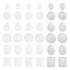 12Pcs 6 Styles 304 Stainless Steel Pendant Cabochon Settings STAS-TA0003-21-1