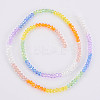 Transparent 7 Colors Electroplate Glass Beads Strands X-EGLA-T020-09-1