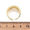 Brass Micro Pave Clear Cubic Zirconia Cuff Rings for Women RJEW-U043-12G-5