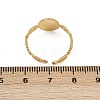 Oval 304 Stainless Steel Enamel Cuff Rings for Women RJEW-G355-01G-7