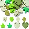 16Pcs 8 Style Leaf Silicone Beads SIL-CJ0001-73-1
