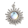 Rack Plating Brass Micro Pave Cubic Zirconia Pendants KK-I720-59P-1-1