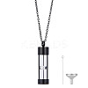 1Pc Column Glass Urn Ashes Necklaces NJEW-DR0001-05EB-1