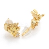 Brass Cubic Zirconia Stud Earring EJEW-O106-02G-2