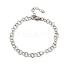 304 Stainless Steel Link Chain Bracelets for Women Men BJEW-A050-02P-4