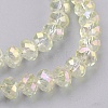 Electroplate Glass Beads Strands GLAA-K027-02AB-3