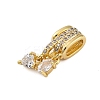 Brass Micro Pave Cubic Zirconia Tube Bails KK-P289-08G-2