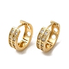 Brass Micro Pave Cubic Zirconia Hoop Earring EJEW-L271-20KCG-01-1