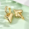 Heart Brass Hoop Earrings EJEW-D322-12G-01-3
