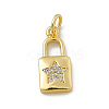 Brass Micro Pave Cubic Zirconia Pendants ZIRC-F132-50G-1