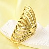 304 Stainless Steel Adjustable Cuff Rings for Women LS-RJEW-B123-01G-03-3