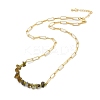 Natural Larvikite Chip Beaded Necklaces NJEW-C070-04G-02-2