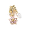 Brass Micro Pave Cubic Zirconia Pendants KK-D383-02G-01-1