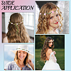 2Pcs 2 Colors Polyester Artificial Rose Garland Headbands Hair Vine AJEW-CP0008-26C-4