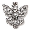 Brass Micro Pave Clear Cubic Zirconia Fold Oval Clasps KK-S388-16B-1