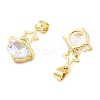 Planet Brass Micro Pave Cubic Zirconia Pendants KK-M325-10G-2