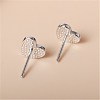 Heart Enamel Stud Earrings for Girl Women EJEW-BB46109-A-3