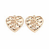 Brass Micro Pave Clear Cubic Zirconia Pendants KK-S364-184-1