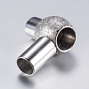 304 Stainless Steel Magnetic Clasps X-STAS-F132-16P-5mm-3