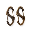 Zinc Alloy Double Snap Hook Spring Keychain Clasps FIND-WH0155-013AB-1