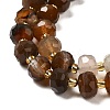 Natural Coffee Stripe Agate/Banded Agate Beads Strands G-P508-A02-01-4