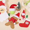 14Pcs 14 Styles Christmas Velvet Wine Bottle Cover Decoration AJEW-CA0004-47-5
