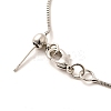 Rack Plating Brass Box Chain Adjustable Slider Bracelets Making for Women BJEW-G735-10P-2