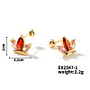 Exquisite Brass Cartilage Earrings with Zirconia IF4519-3-1